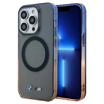 BMW Gradient Bumper MagSafe dėklas iPhone 15 Pro Max, juodas