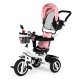 ECOTOYS 4-in-1 vaikiškas triratukas su stūmimo rankena JM-066-9L, rožinis