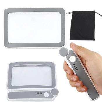 Reading Magnifier with LED Light, 4x Magnification