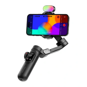 Aochuan Smart X Pro trijų ašių stabilizatorius su RGB apšvietimu, juodas