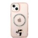 Karl Lagerfeld iPhone 14 Plus dėklas Iconic Karl & Choupette, rožinis