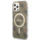Dėklo ir įkroviklio rinkinys Guess GUBPP12MH4EACSW, skirtas iPhone 12 / 12 Pro, rudas