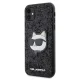 Karl Lagerfeld dėklas iPhone 11 / XR, Glitter Choupette Patch, juodas