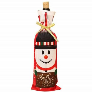 Christmas snowman bottle case