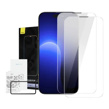 Apsauginis stiklas Baseus Crystal iPhone 14 Pro, 0.3 mm (2 vnt.)