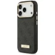 Guess 4G Logo Plate MagSafe dėklas telefonui iPhone 17 Pro, juodas