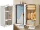 3-Tier Bathroom Wall Cabinet with Door and Tissue Box Holder