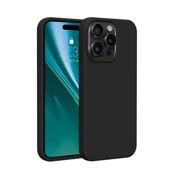 Etteri Silicone Case dėklas, skirtas Apple iPhone 15 Pro Max (6.7") juodas