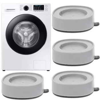 Anti-Vibration Pads for Appliances, 4 pcs, 7 × 2.5 cm, White