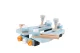 Medinis žaislinis darbastalis ir konstruktorius Ecotoys 1182N WHITE, 52 dalys