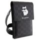 Karl Lagerfeld Saffiano Monogram Choupette telefono krepšelis, juodas