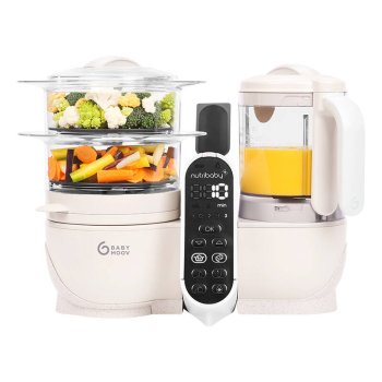 Daugiafunkcis kūdikių maisto kombainas Babymoov Nutribaby(+) 6-in-1, smėlio spalvos