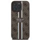 Guess 4G Printed Stripes MagSafe dėklas iPhone 16 Pro Max - Rudas