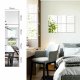 Square Acrylic Mirror Wall Stickers 15x15cm (16 pcs)