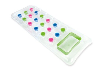 Intex 59894 Inflatable Beach Mattress 188x71 cm, Transparent with Colorful Accents