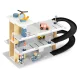 Large Wooden Toy Garage Playset with Lift, Cars & Helicopter ECOTOYS