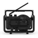 Statybų radijas PerfectPro DABBOX, DAB+/FM, Bluetooth, IP54, juodas