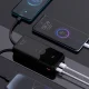 Išorinė baterija Wozinsky WFC-15B 20000mAh 22.5W PD 20W su Lightning ir USB-C laidais, juoda