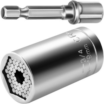 Bigstren universali galvutė - veržliaraktis 7-19mm su adapteriu