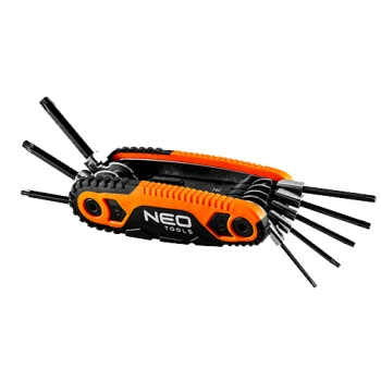 Sulankstomas TORX raktų rinkinys korpuse: T9–T40, 8 vnt.