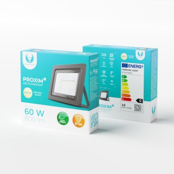 LED Floodlight Proxim II 10W 4500K IP66 Forever Light, Black