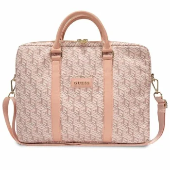 Guess GCube Stripes nešiojamojo kompiuterio krepšys iki 16", rožinis