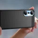 Dėklas telefonui Infinix Hot 20 Carbon Case, lankstus TPU, juodas
