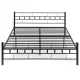 Metalinė lova 140x200 cm su grotelėmis ModernHome, juoda