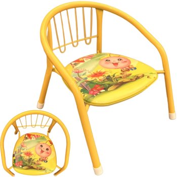 Sturdy Metal Toddler Chair for Kids with Soft Padded Seat
