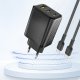 Dudao A29 GaN Wall Charger 2 x USB-C / 1 x USB-A 65W - Black