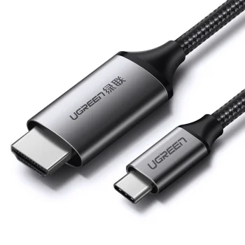 Ugreen HDMI to USB Type C laidas 4K 60Hz 1.5m, juodai pilkas
