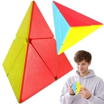 Loginis galvosūkis piramidė Pyraminx 3D greičio kubas, įvairiaspalvis