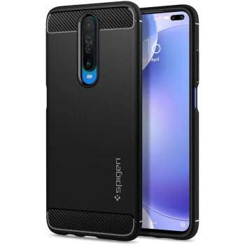 Xiaomi Redmi K30 / Poco X2 Spigen Rugged Armor dėklas, juodas