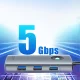 Orico PW11-5P 5-in-1 USB-C habas HDMI 4K PD 60W, pilkas