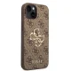Guess dėklas iPhone 15 Plus telefonui 4G Big Metal Logo, rudas