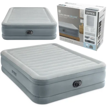 Intex 64824 Double Inflatable Air Mattress 203x152x46 cm with Built-in Electric Pump