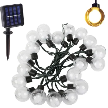 Solarinė sodo girlianda 20 LED, šiltai balta
