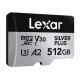 Lexar High-Performance Silver Plus microSDXC atminties kortelė 512GB su adapteriu