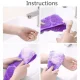 Bath Sponge Shower Body Legs Massager Silicone Brush, Purple