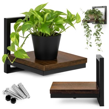 Wall Mounted Plant Shelf ModernHome, Industrial Loft Style Hanging Holder