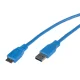 Maclean MCTV-586 USB 3.0 laidas, USB-A į Micro USB-B, 0.5 m, mėlynas