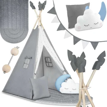Vaikų palapinė-tipis Nukido Nk-406, pilka
