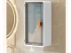 3-Tier Bathroom Wall Cabinet with Door and Tissue Box Holder