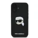 Karl Lagerfeld Silicone Karl & Choupette MagSafe dėklas iPhone 16 telefonui, juodas