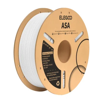 ELEGOO ASA 3D spausdintuvo plastikas 1 kg, baltas