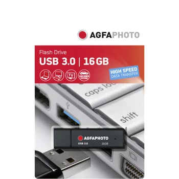 AgfaPhoto USB 3.0 atmintukas 16 GB (10569), juodas