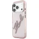 Karl Lagerfeld IML Big Signature Resin Metal Frame dėklas iPhone 18 Pro Max / 17 Pro Max, rožinis
