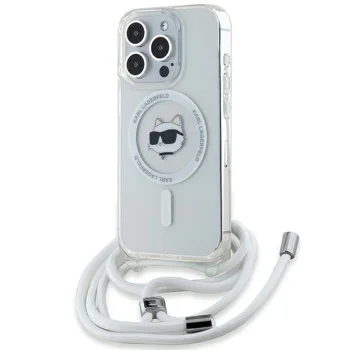 Karl Lagerfeld dėklas iPhone 14 Pro Max telefonui IML Choupette Head & Cord MagSafe
