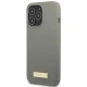 Guess Silicone Logo Plate MagSafe dėklas skirtas iPhone 13 Pro Max, pilkas