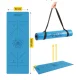 4Fizjo 1186 Yoga and Exercise Mat, 4 mm, Blue